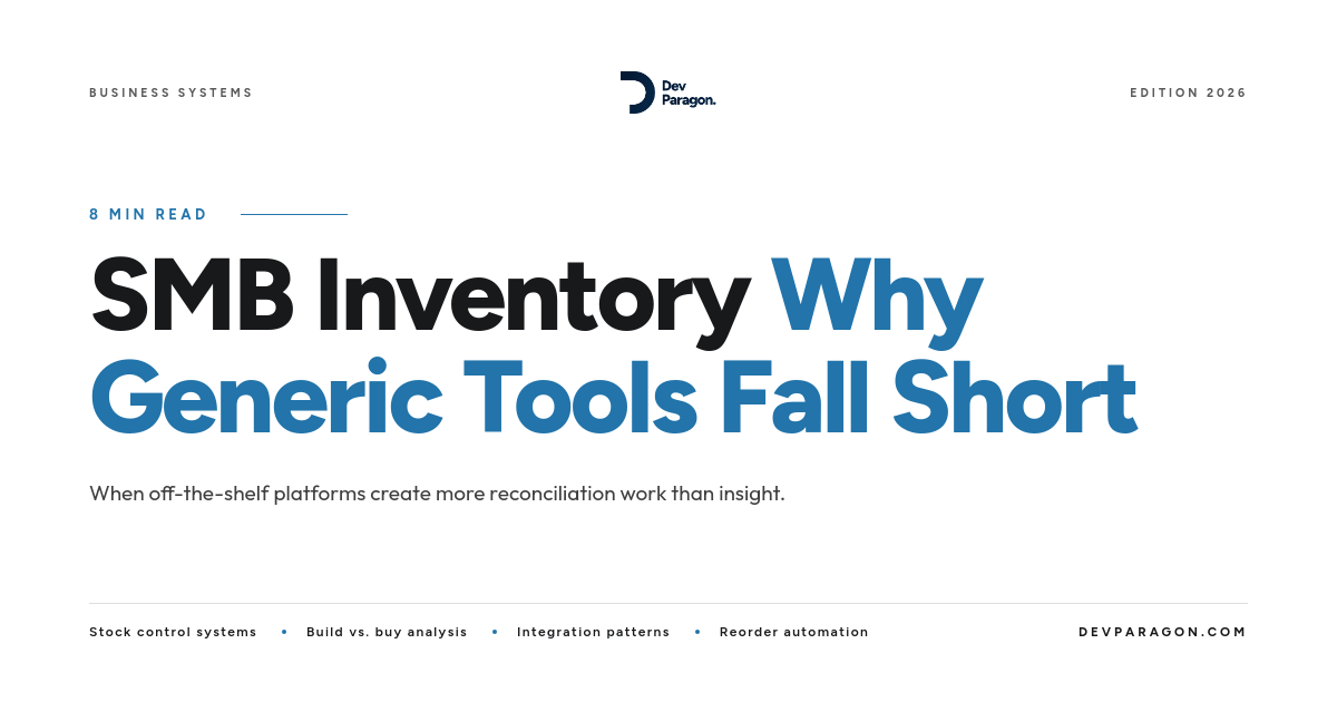 SMB Inventory Management: Why Generic Tools Fall Short