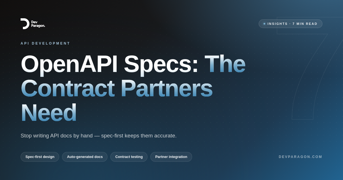 OpenAPI Specs: The Living Contract Your API Partners Need
