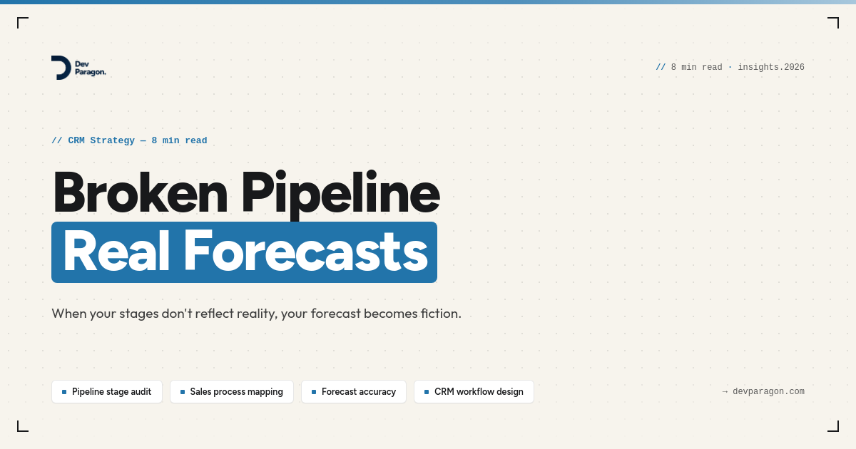 Broken CRM Pipeline Stages Are Killing Your Forecast