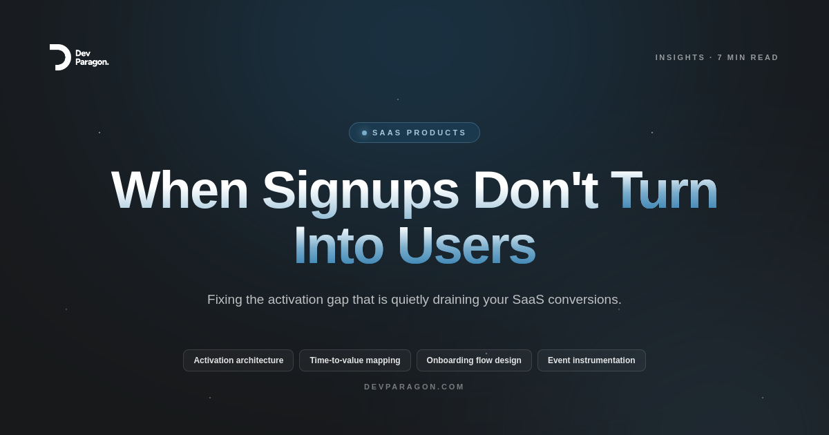 SaaS User Activation: Why New Signups Disappear Fast