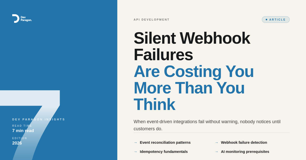 Silent Webhook Failures Are Costing You More Than You Think