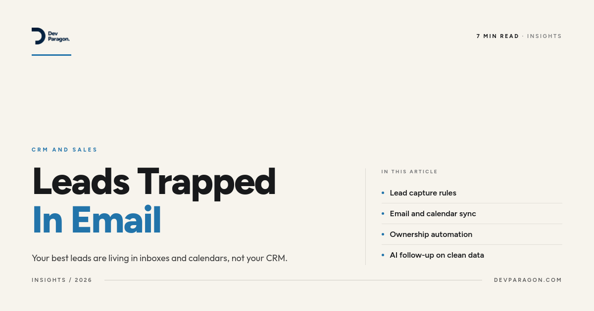 Why Leads Trapped in Email Never Make It to Your CRM