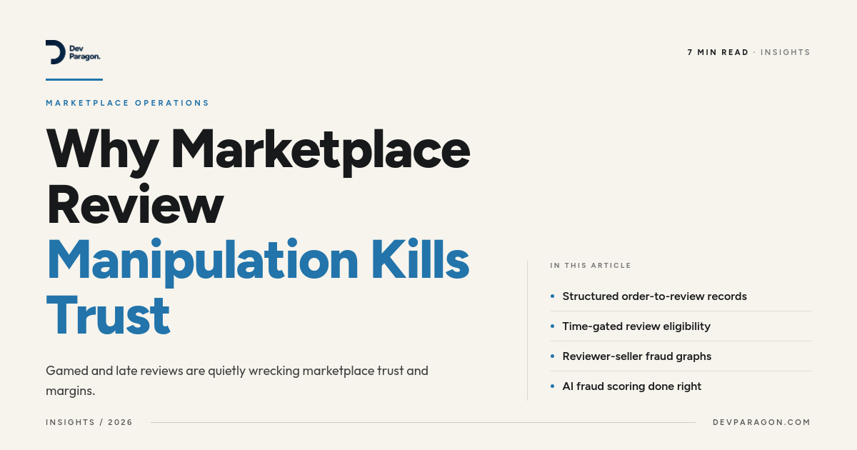 Why Marketplace Review Manipulation Quietly Kills Trust