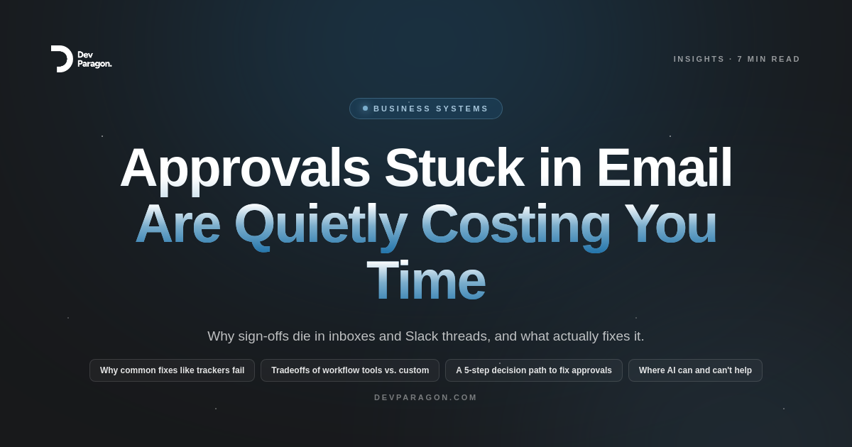Why Approvals Stuck in Email Are Costing You Real Time