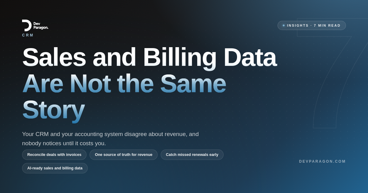 Why Disconnected Sales and Billing Data Breaks Your CRM