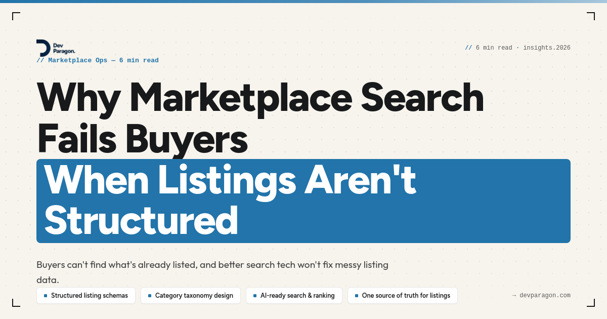 Why Marketplace Search Fails When Listings Aren't Structured