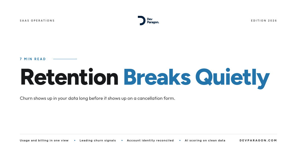Why SaaS Retention Breaks Before Your Team Ever Sees It