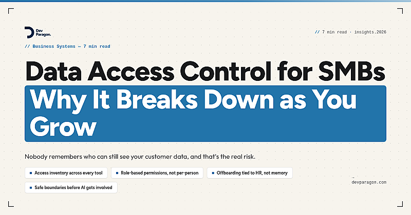 Why Data Access Control Quietly Breaks Down as SMBs Grow
