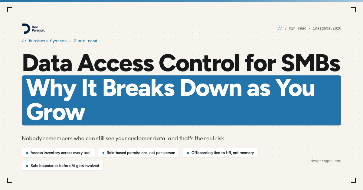 Why Data Access Control Quietly Breaks Down as SMBs Grow