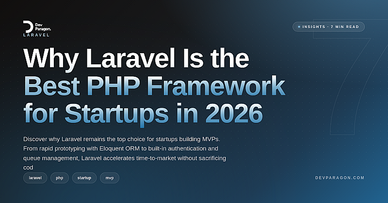 Why Laravel Is the Best PHP Framework for Startups in 2026