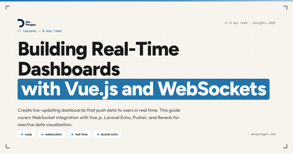 Building Real-Time Dashboards with Vue.js and WebSockets