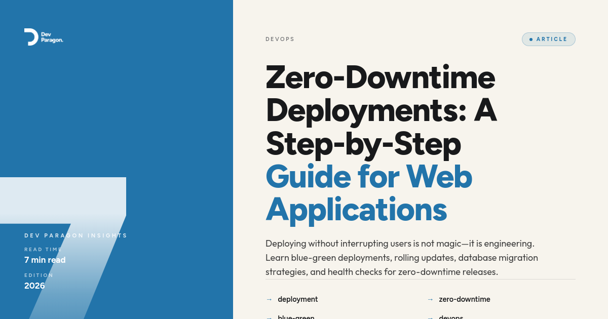 Zero-Downtime Deployments: A Step-by-Step Guide for Web Applications