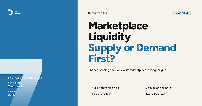 Marketplace Liquidity: Seed Supply or Demand First?